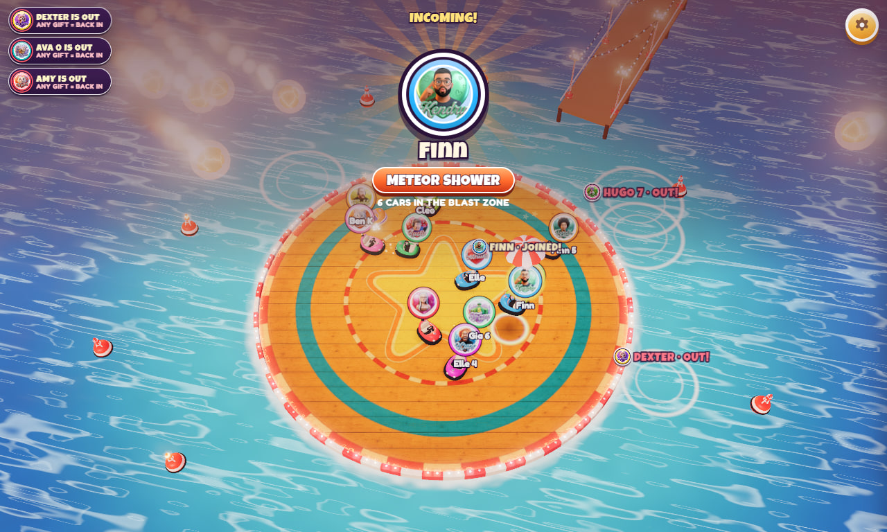 Bumper Brawl gameplay screenshot 2 — an interactive TikTok Live game on ScrollPlay