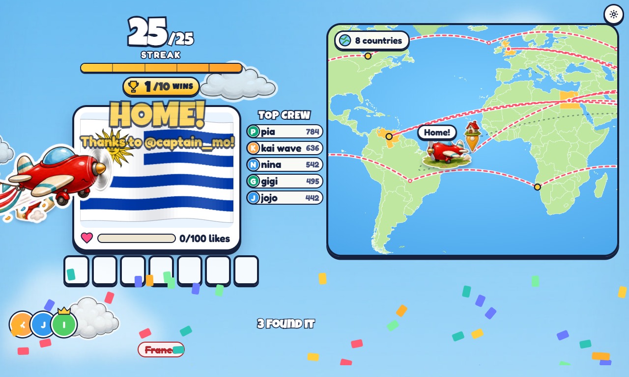 Flag Flight gameplay screenshot 3 — an interactive TikTok Live game on ScrollPlay