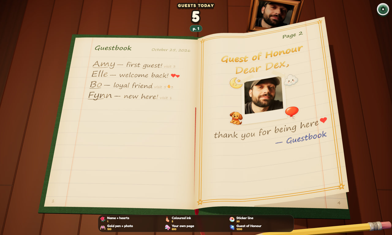 Guestbook gameplay screenshot 3 — an interactive TikTok Live game on ScrollPlay