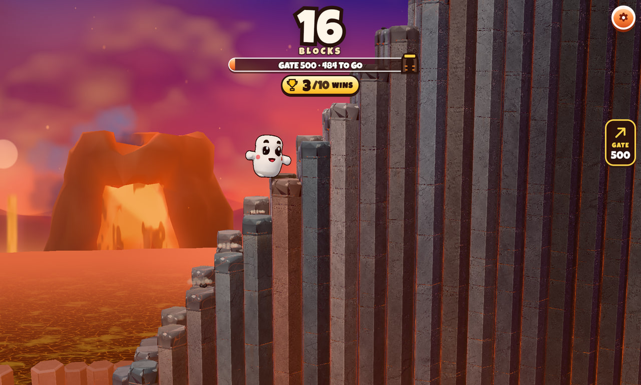 Lava Leap gameplay screenshot 1 — an interactive TikTok Live game on ScrollPlay