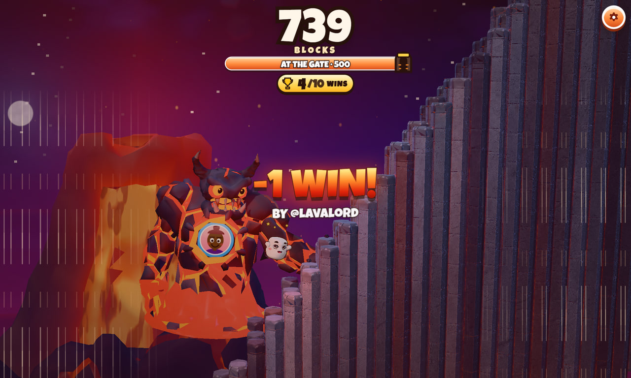 Lava Leap gameplay screenshot 2 — an interactive TikTok Live game on ScrollPlay