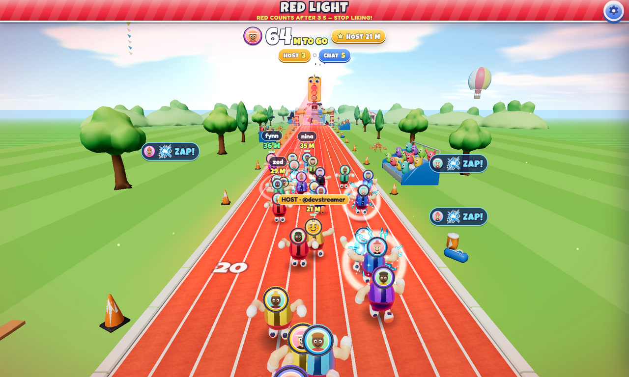 Red Light Rush gameplay screenshot 2 — an interactive TikTok Live game on ScrollPlay