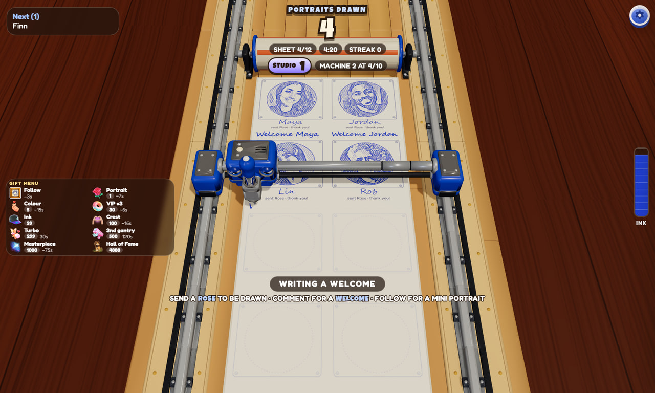 Sketch Bot gameplay screenshot 1 — an interactive TikTok Live game on ScrollPlay