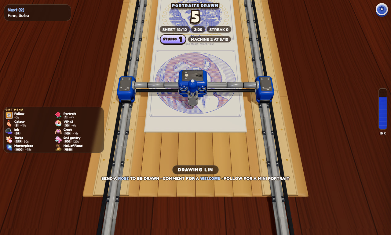 Sketch Bot gameplay screenshot 2 — an interactive TikTok Live game on ScrollPlay