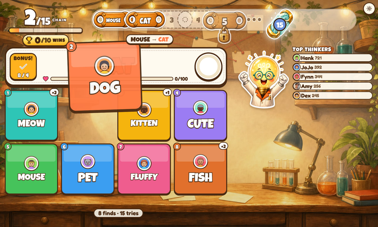 Gameplay-Screenshot 2 von Think Link — interaktives Spiel für TikTok Live auf ScrollPlay