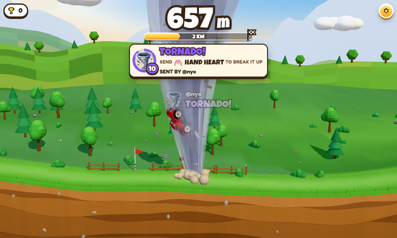 Tumble Truck gameplay screenshot 3 — an interactive TikTok Live game on ScrollPlay