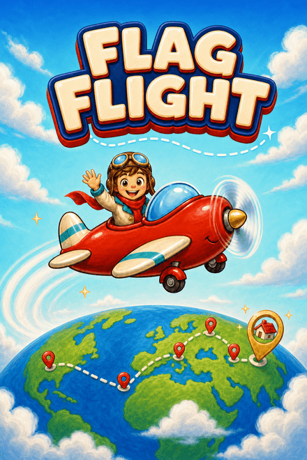 Flag Flight cover art in the ScrollPlay launcher — an interactive TikTok Live game