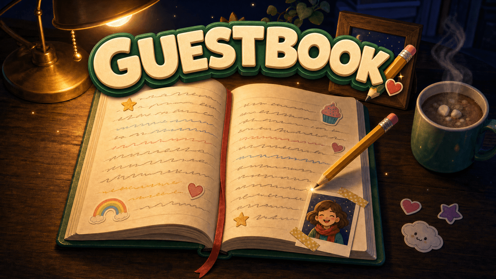 Guestbook key art — an interactive TikTok Live game on ScrollPlay