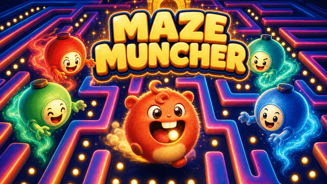 Maze Muncher key art — an interactive TikTok Live game on ScrollPlay