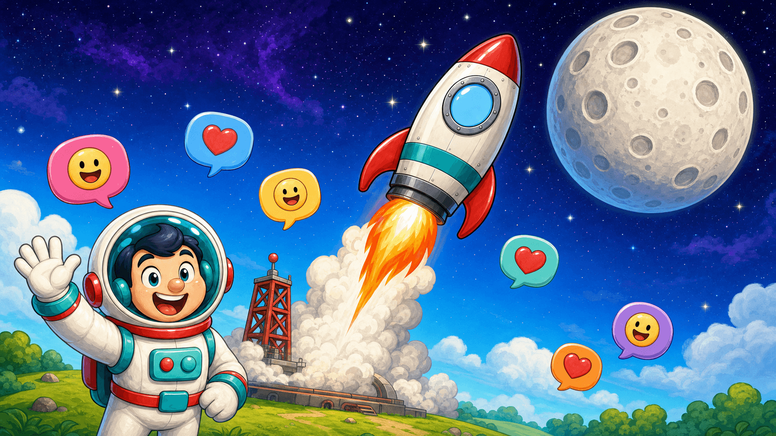 Quiz Rocket key art — an interactive TikTok Live game on ScrollPlay