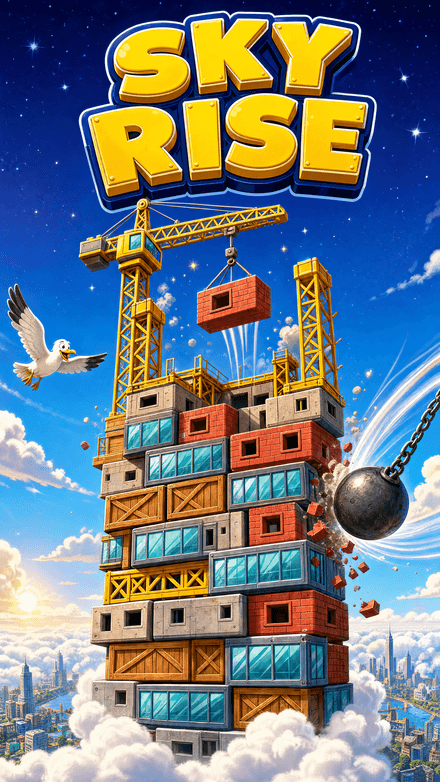 Cover von Sky Rise im ScrollPlay-Launcher — interaktives Spiel für TikTok Live