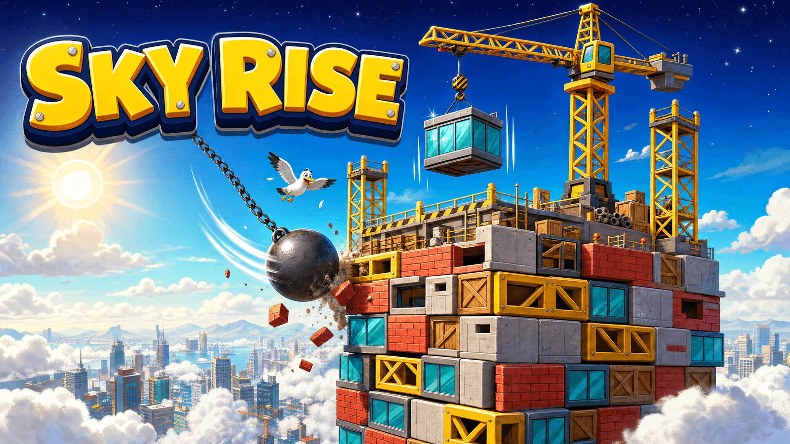 Sky Rise key art — an interactive TikTok Live game on ScrollPlay