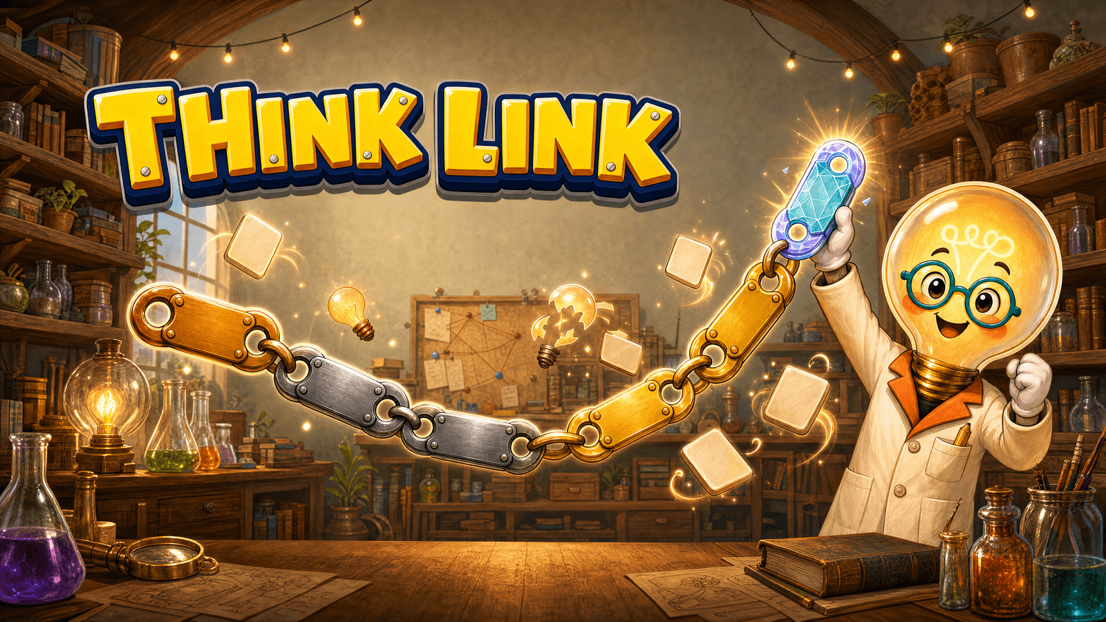 Key-Art von Think Link — interaktives Spiel für TikTok Live auf ScrollPlay